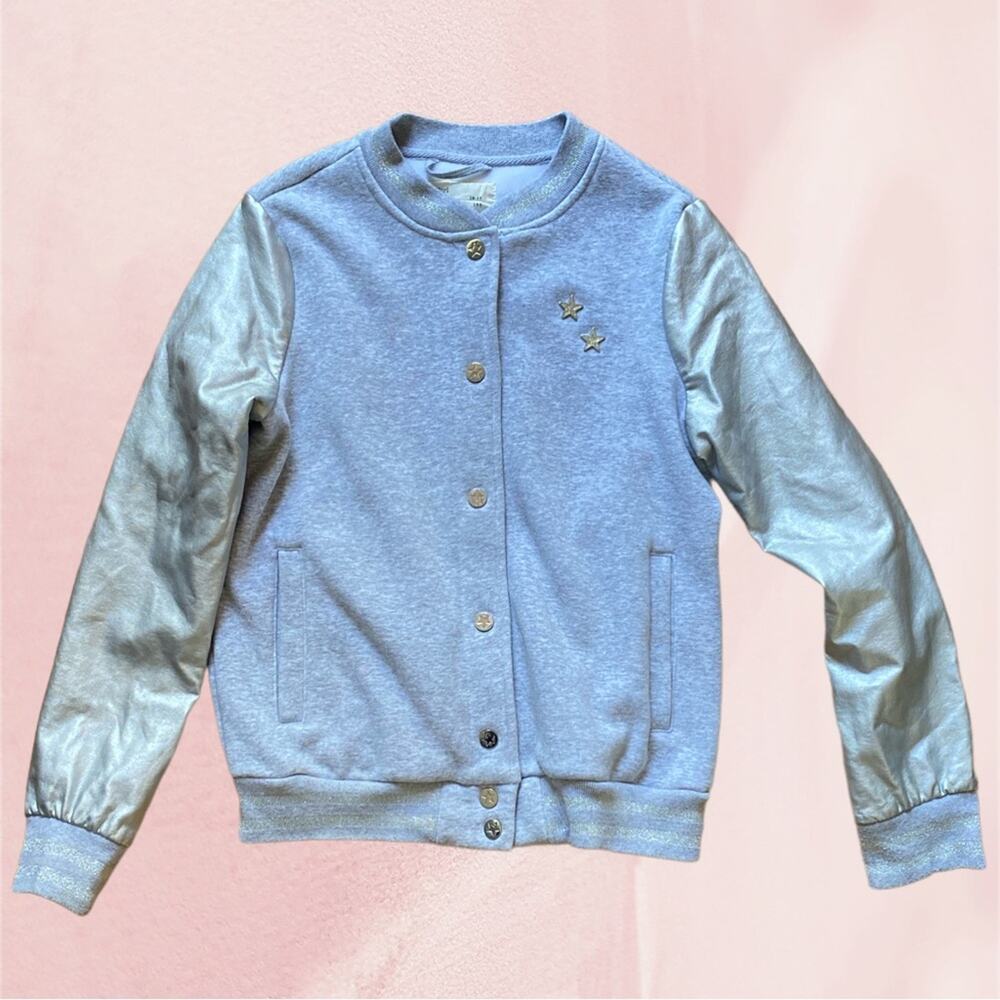 OVS Kids girls gray varsity jacket